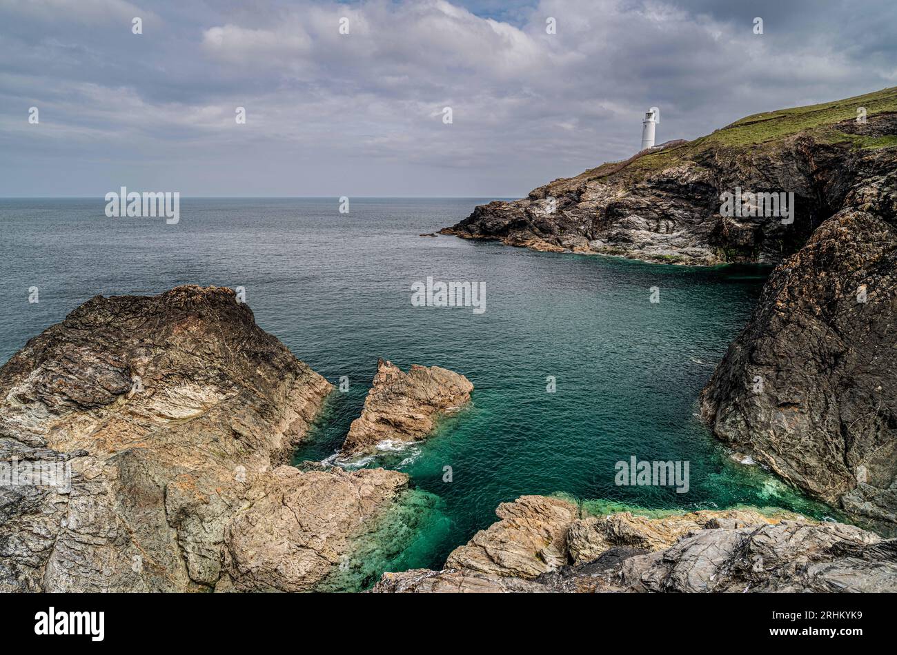 Trevose Head Lighthouse, Cornwall Banque D'Images