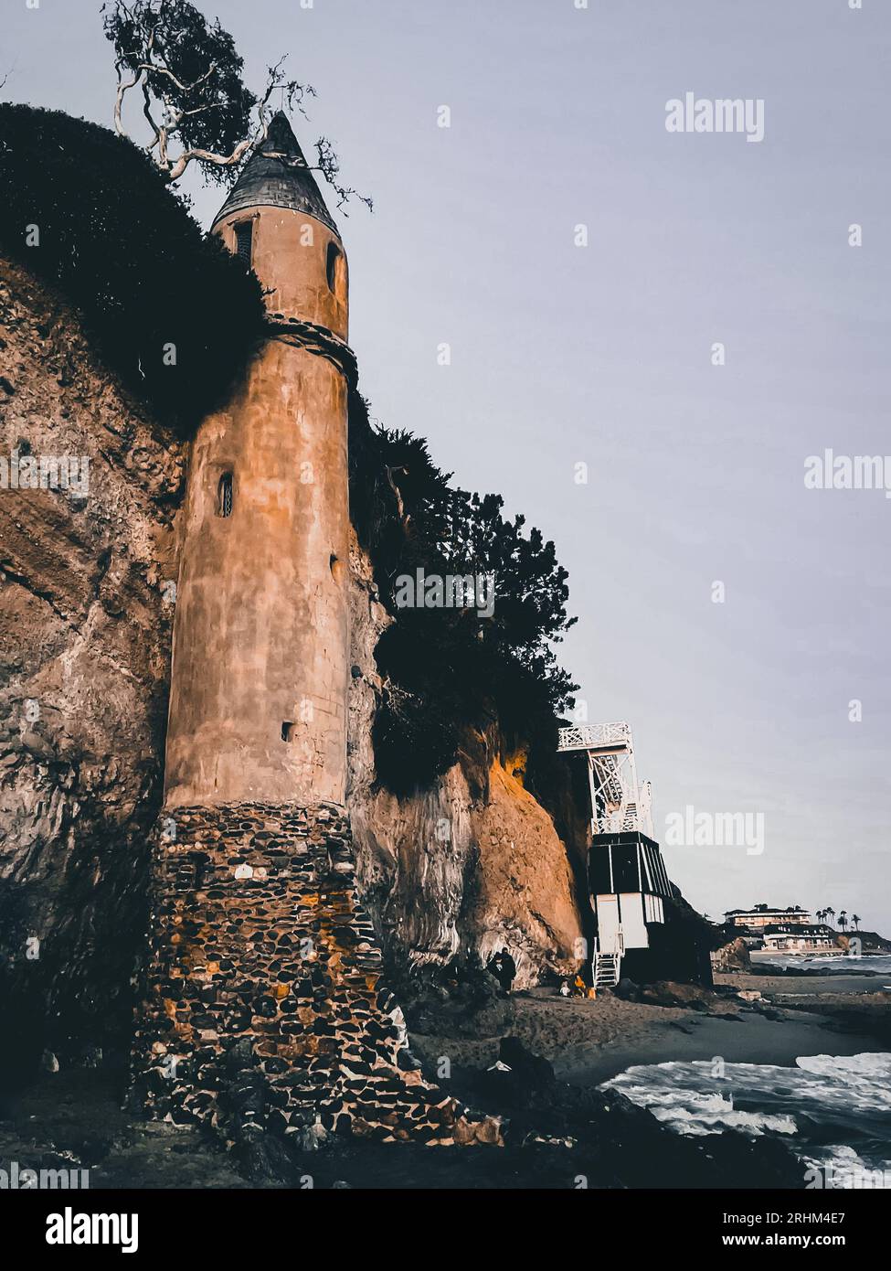 Un phare de charme côtier Banque D'Images
