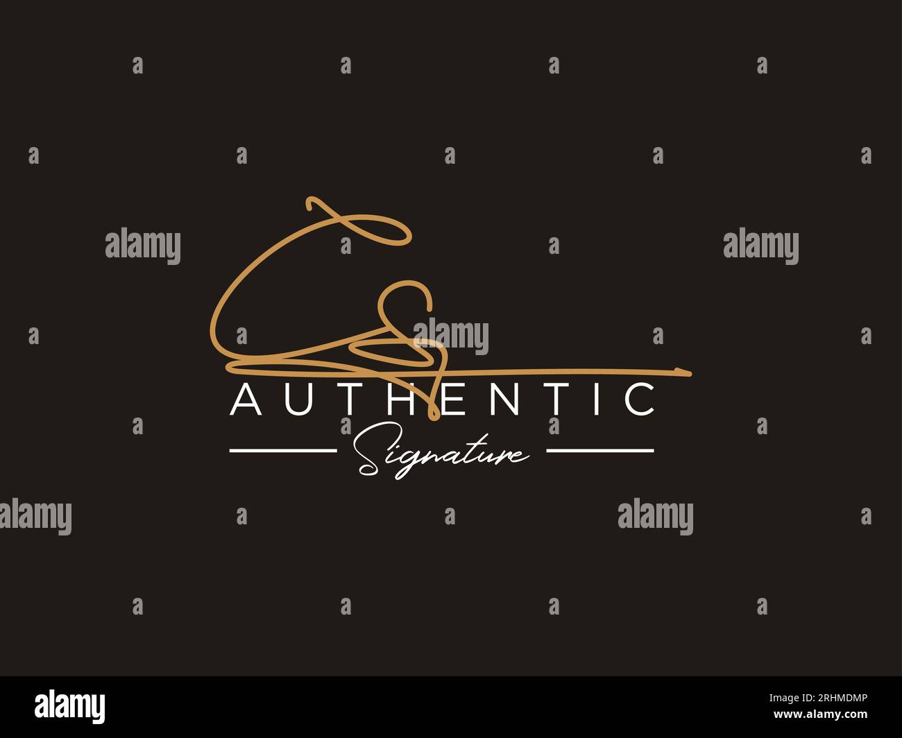 VECTEUR de modèle de logo DE signature CS. Illustration de Vecteur