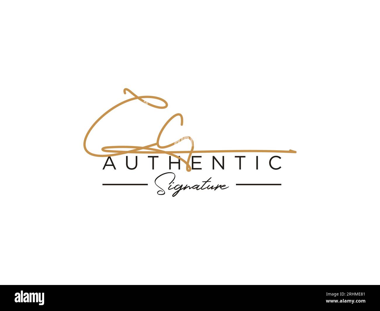 VECTEUR de modèle DE logo DE signature CC. Illustration de Vecteur