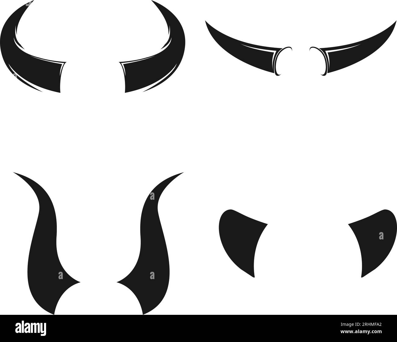 conception d'illustration vectorielle d'icône bull horns Illustration de Vecteur