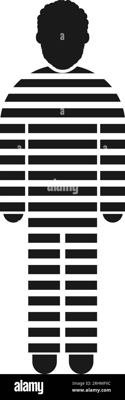 Conception de symbole d'illustration vectorielle d'icône de prisonnier Illustration de Vecteur