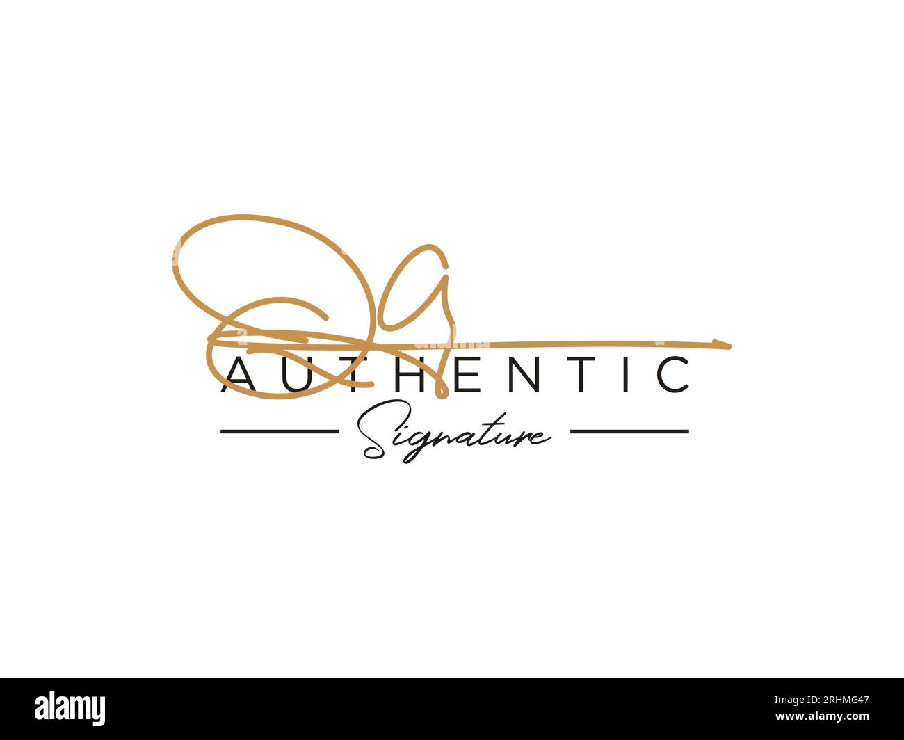 Vecteur de modèle de logo de signature QA. Illustration de Vecteur