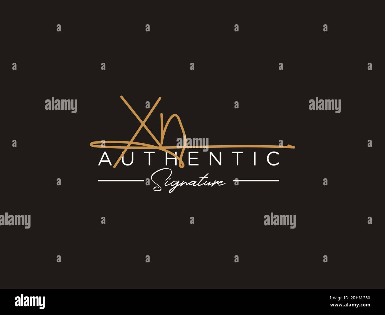 MODÈLE DE logo DE signature XN Vector. Illustration de Vecteur