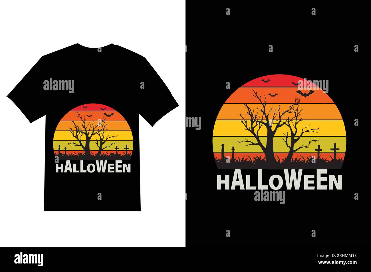 Motif t-shirt Halloween. Illustration de Vecteur
