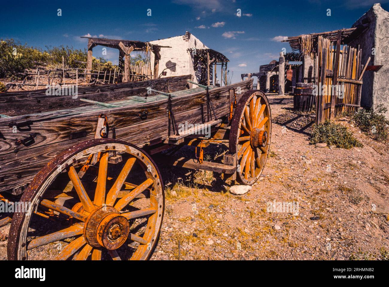 Wagon Ron Nix's Cowtown   Peoria, Arizona, États-Unis Banque D'Images