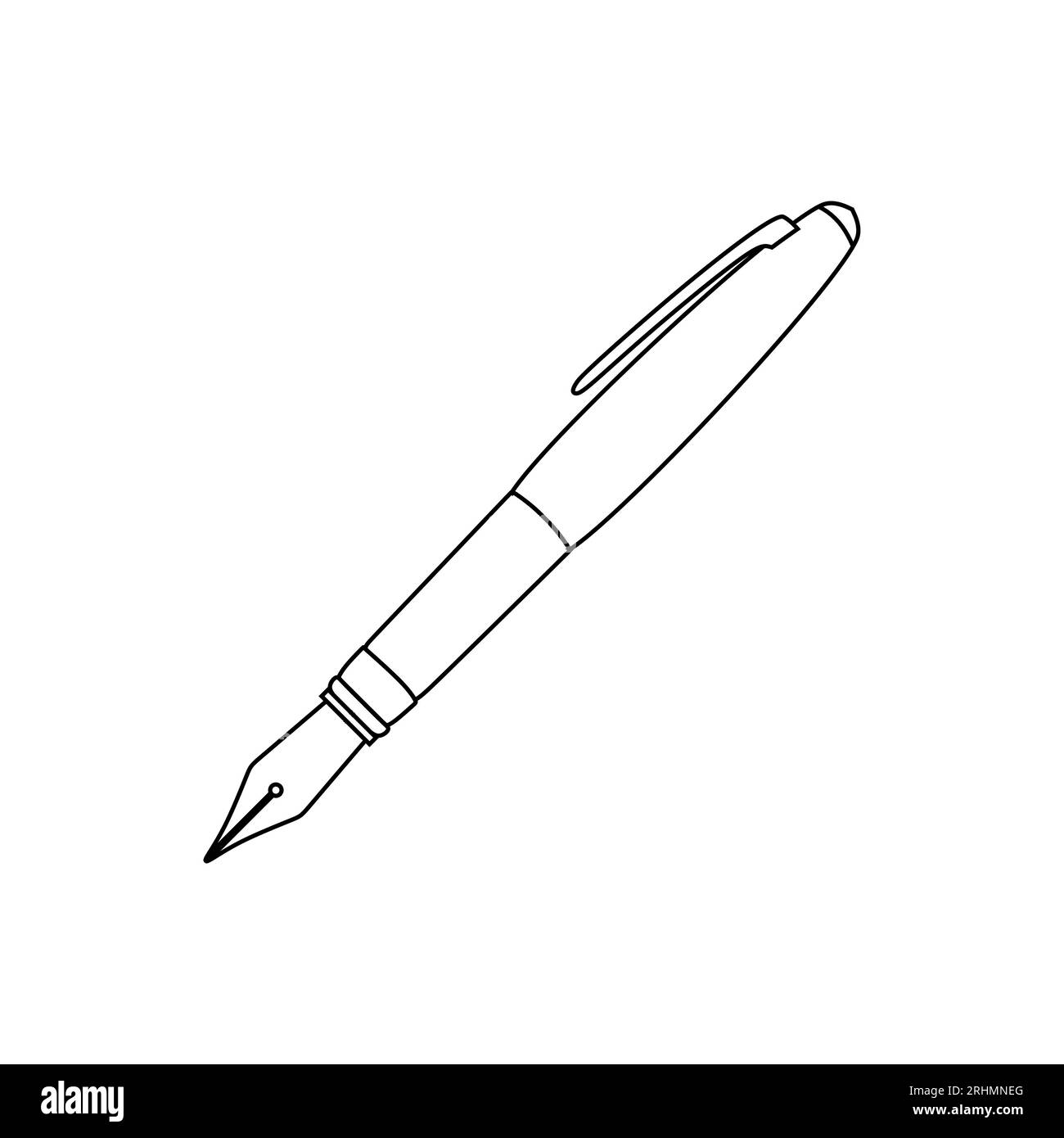dessin de ligne de stylo d'encre pour la journée de l'alphabétisation célébration internationale de l'éducation de fond. Illustration de Vecteur