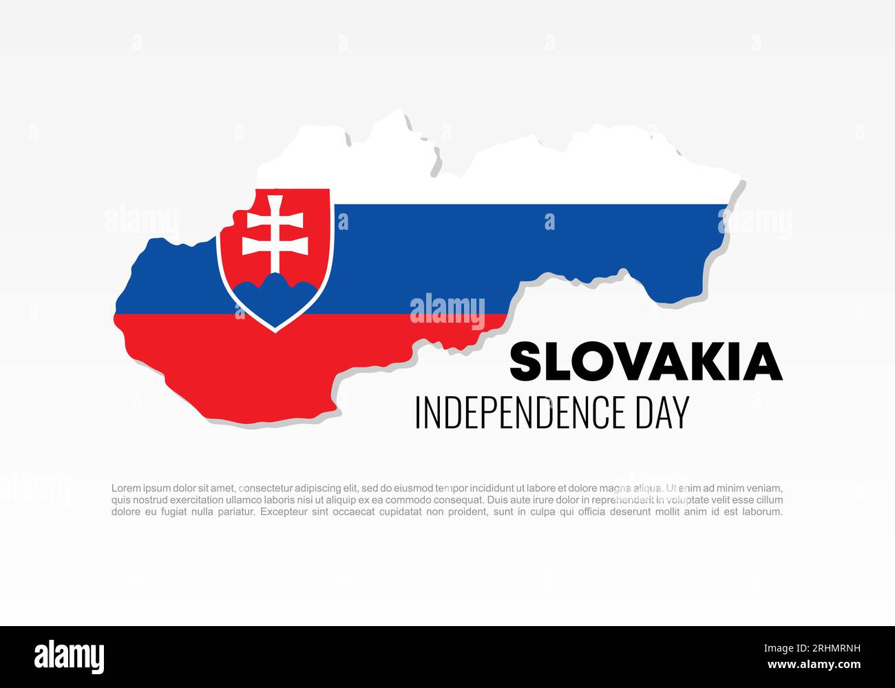 Affiche de fond de la journée de l'indépendance de la Slovaquie pour la célébration nationale le 17 juillet. Illustration de Vecteur