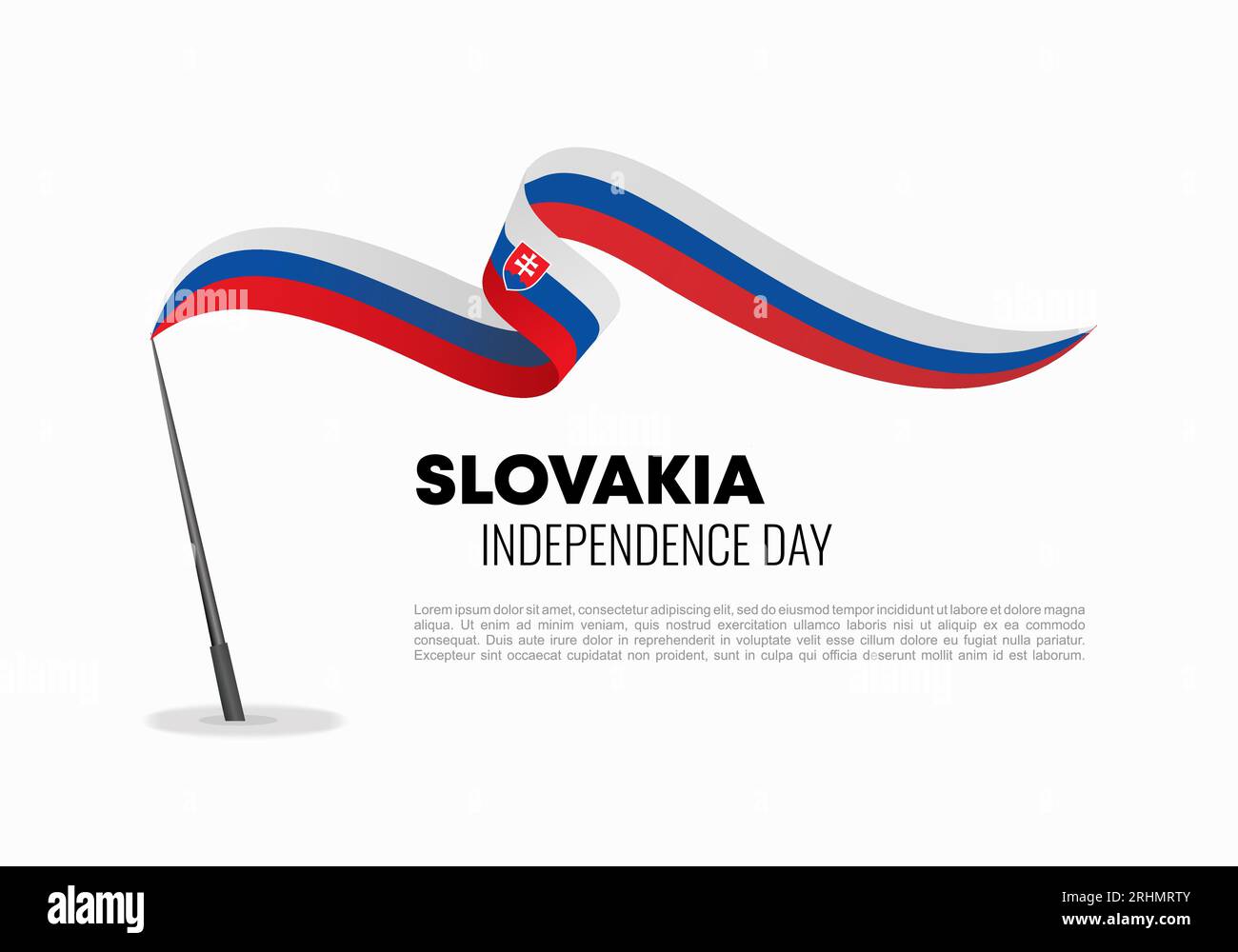 Affiche de fond de la journée de l'indépendance de la Slovaquie pour la célébration nationale le 17 juillet. Illustration de Vecteur