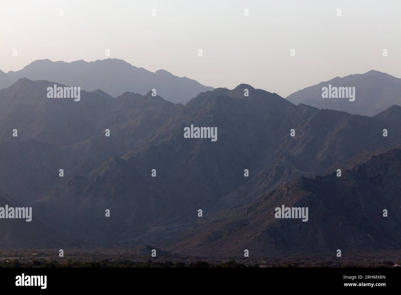 Émirats arabes Unis, Fujairah, les montagnes Al Hajar. Banque D'Images