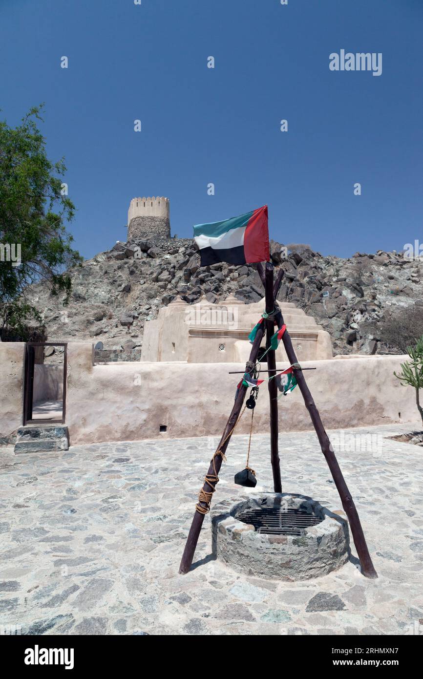 Émirats arabes Unis, Fujairah, la mosquée Badiyah. Banque D'Images
