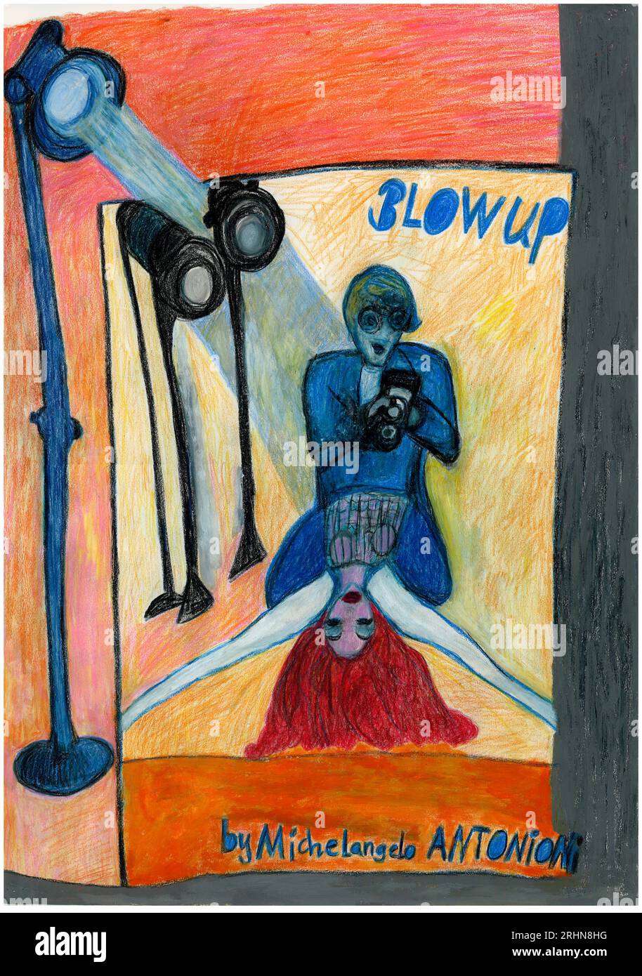 Blow Up Michelangelo Antonioni David Hemmings Vanessa Redgrave MGM 1967 alternative Art Poster Banque D'Images