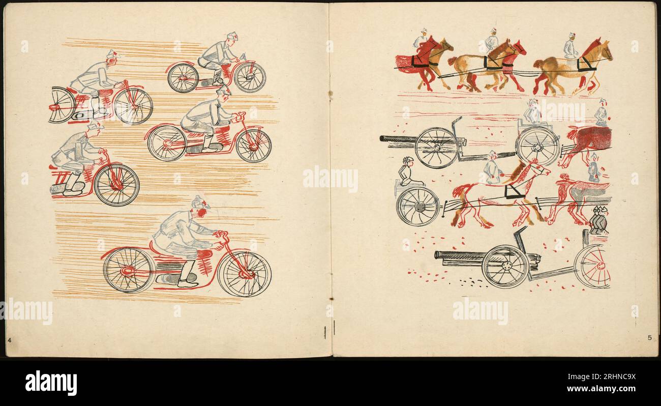 Illustration pour le livre pour enfants 'Red Army Parade'. Musée : COLLECTION PRIVÉE. Auteur : Alexander Alexandrovich Deineka. Banque D'Images