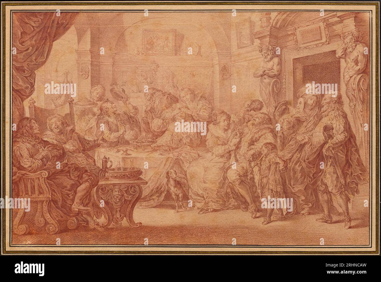 Intérieur avec une fête de mariage. De la vie d'Henri IV. Musée : COLLECTION PRIVÉE. Auteur : Cochin, Charles-Nicolas, le Jeune. Banque D'Images Intérieur avec une fête de mariage. De la vie d'Henri IV. Musée : COLLECTION PRIVÉE. Auteur : Cochin, Charles-Nicolas, le Jeune. Banque D'Images