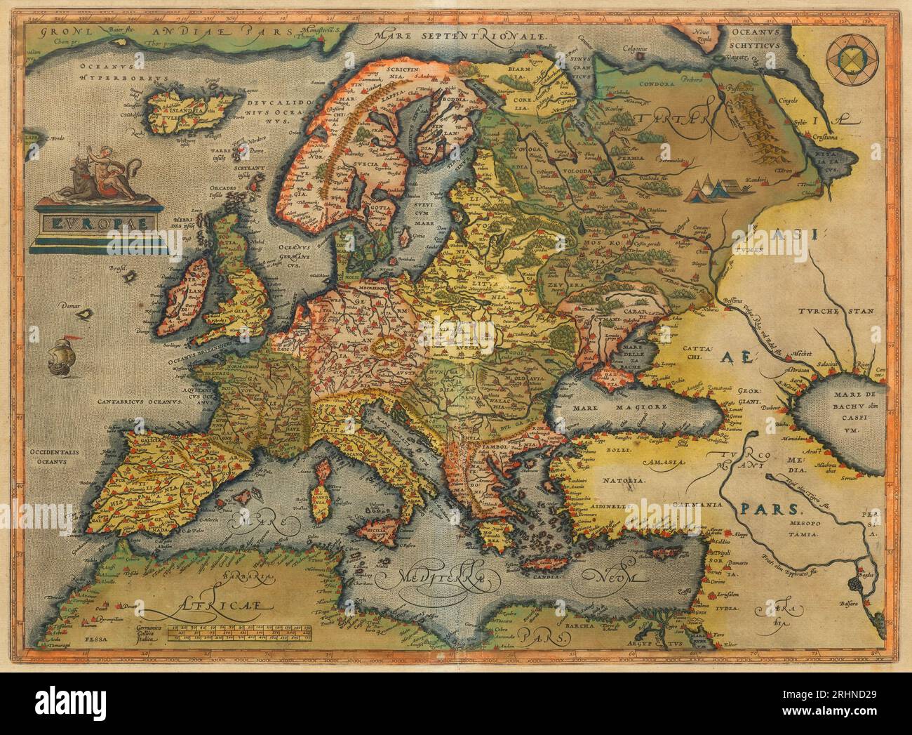Europae. Du Theatrum Orbis Terrarum. Musée : COLLECTION PRIVÉE. Auteur : ABRAHAM ORTELIUS. Banque D'Images