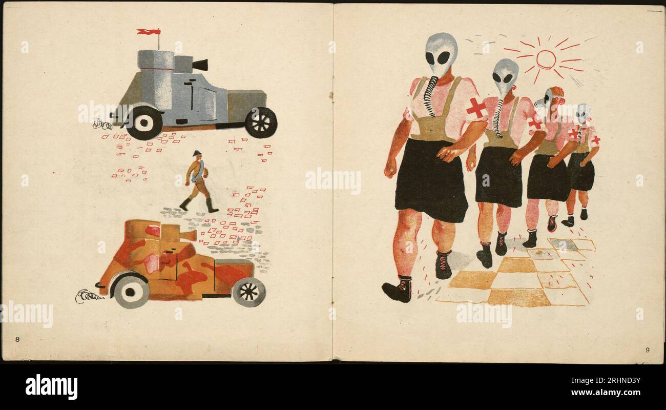 Illustration pour le livre pour enfants 'Red Army Parade'. Musée : COLLECTION PRIVÉE. Auteur : Alexander Alexandrovich Deineka. Banque D'Images