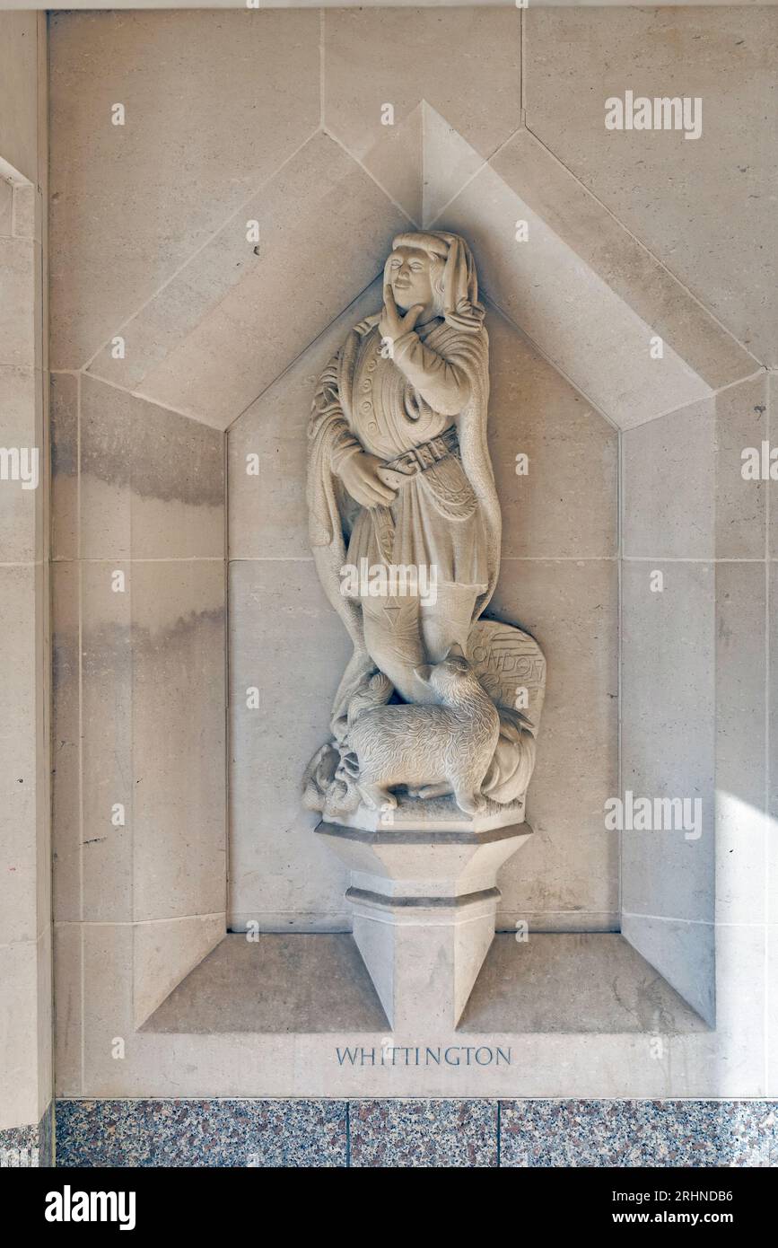 Statue de Dick whittington guildhall Banque D'Images
