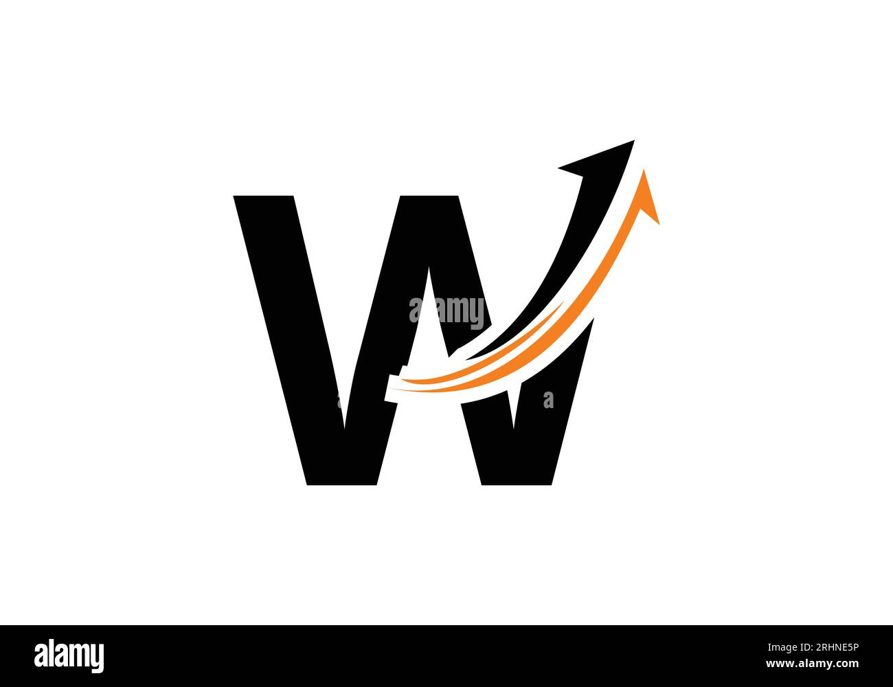Logo Finance avec lettre W. Concept de logo financier ou de réussite. Logo pour l'entreprise comptable et l'identité de l'entreprise Illustration de Vecteur