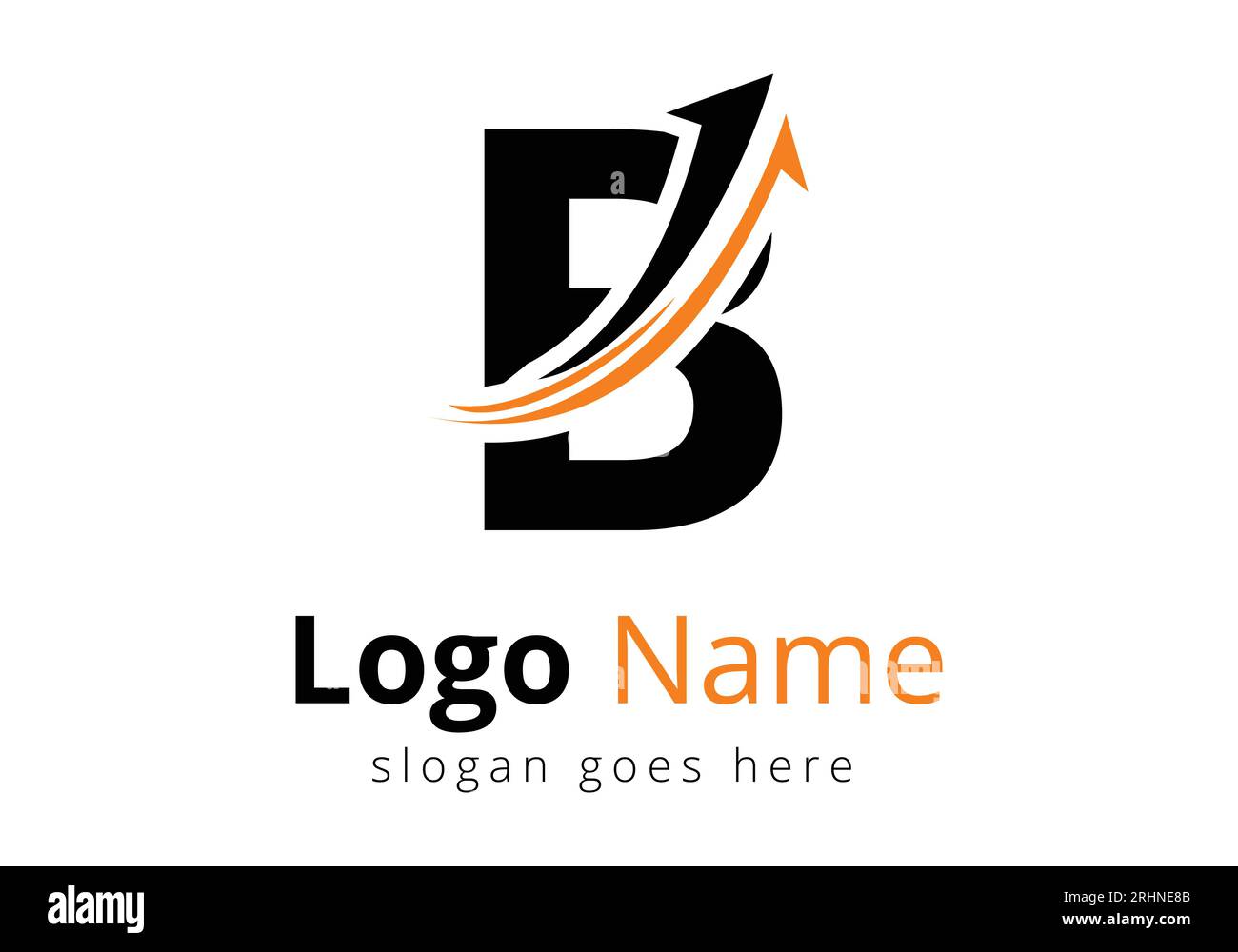 Logo Finance avec lettre B. Concept de logo financier ou de réussite. Logo pour l'entreprise comptable et l'identité de l'entreprise Illustration de Vecteur