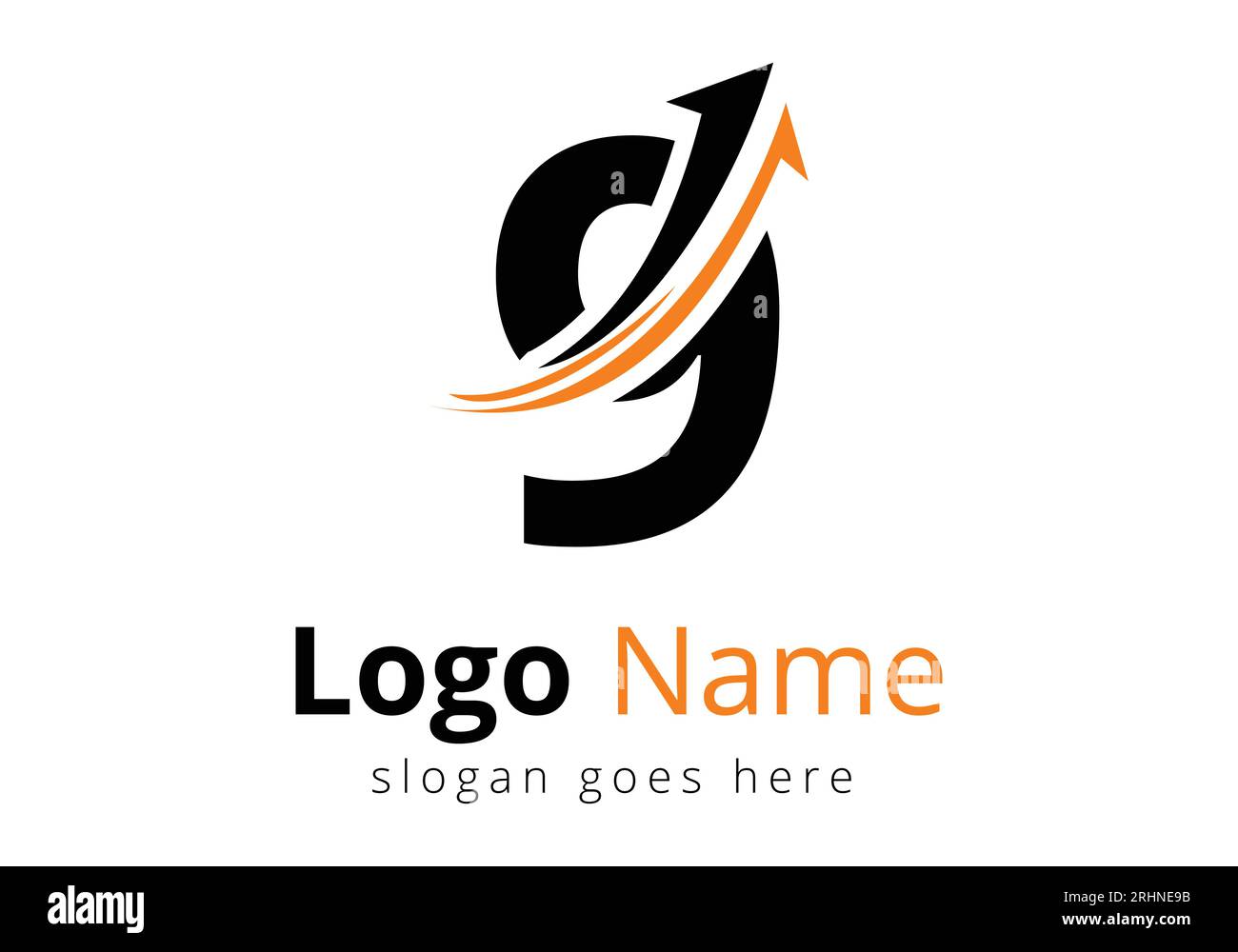 Logo de financement avec concept de 9 lettres. Concept de logo financier ou de réussite. Logo pour l'entreprise comptable et l'identité de l'entreprise Illustration de Vecteur
