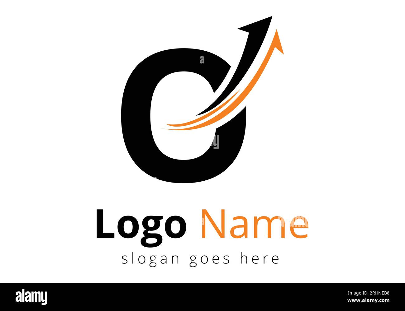 Logo de financement avec lettre O. Concept de logo financier ou de réussite. Logo pour l'entreprise comptable et l'identité de l'entreprise Illustration de Vecteur