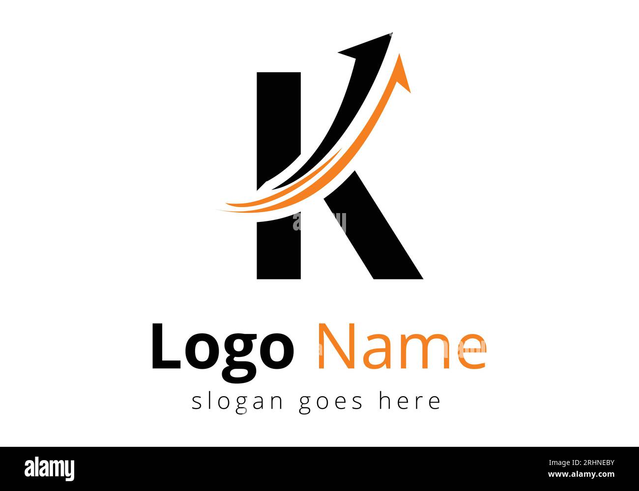 Logo Finance avec concept lettre K. Concept de logo financier ou de réussite. Logo pour l'entreprise comptable et l'identité de l'entreprise Illustration de Vecteur