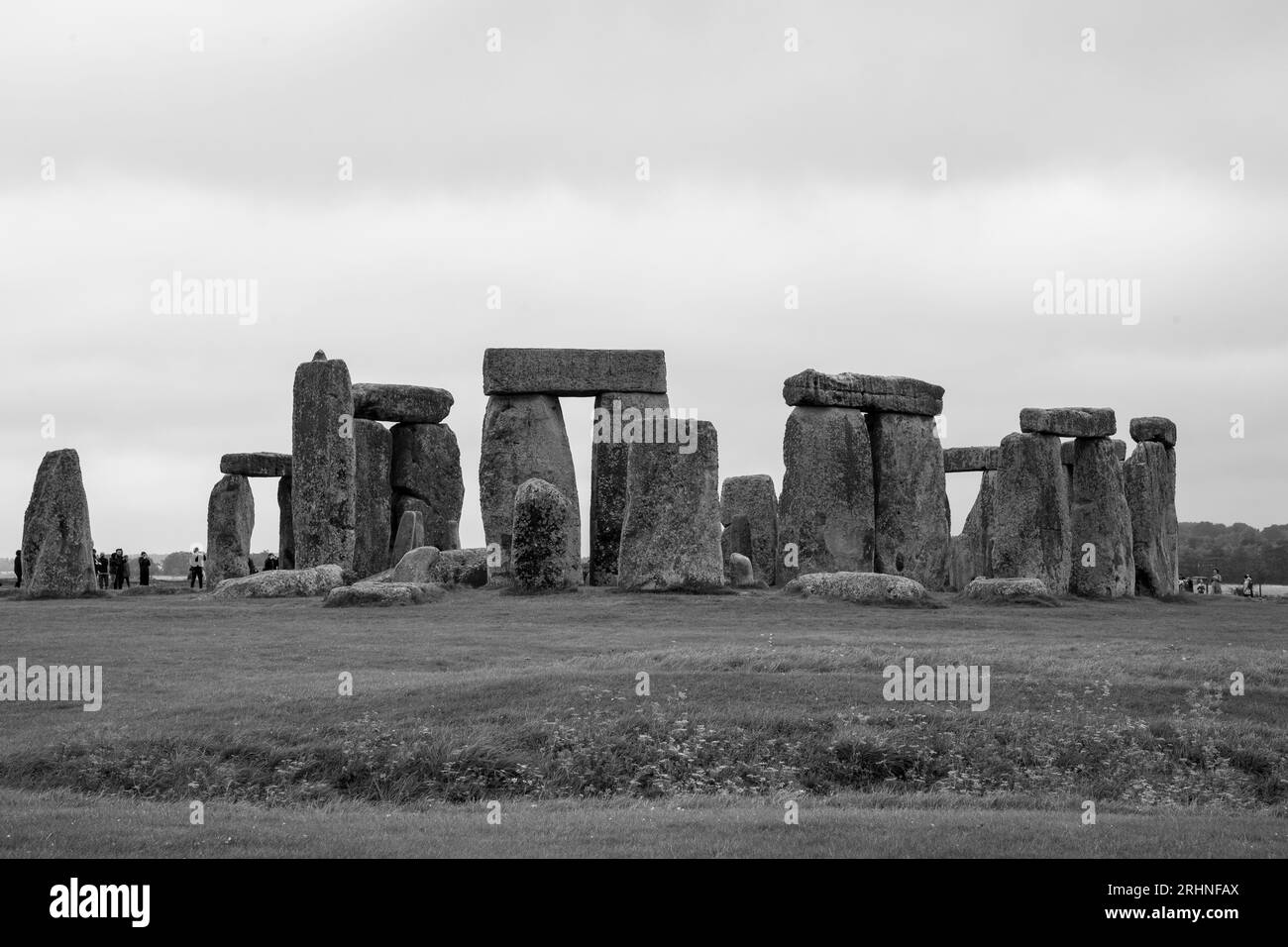 Stonehenge, un monument préhistorique près d'Amesbury, Whiltshire Banque D'Images