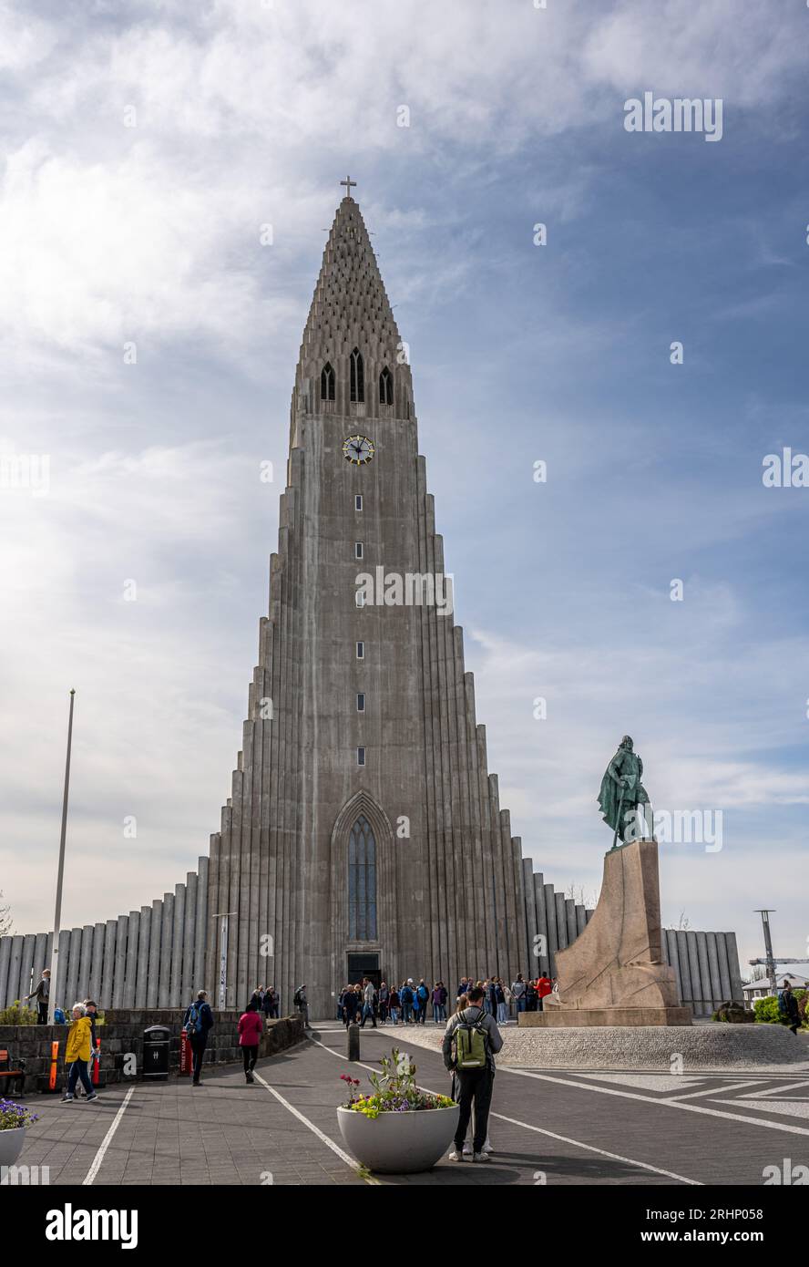 Hallgrímskirkja (église), Reykjavik, Islande Banque D'Images