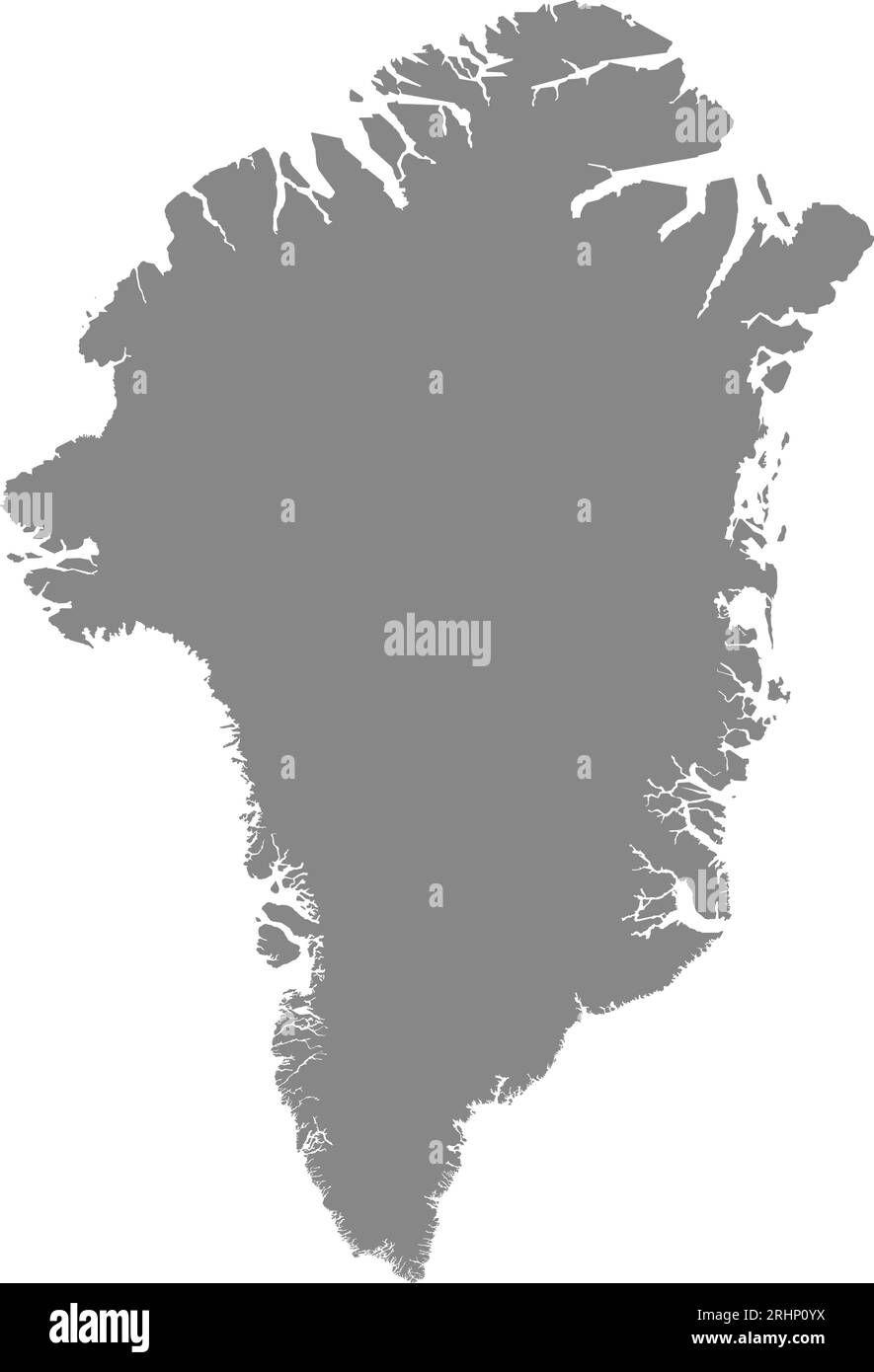 Carte couleur CMJN GRIS du GROENLAND Illustration de Vecteur