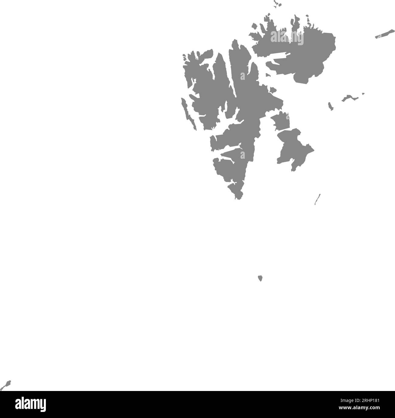 Carte couleur CMJN GRIS de SVALBARD ET JAN MAYEN Illustration de Vecteur