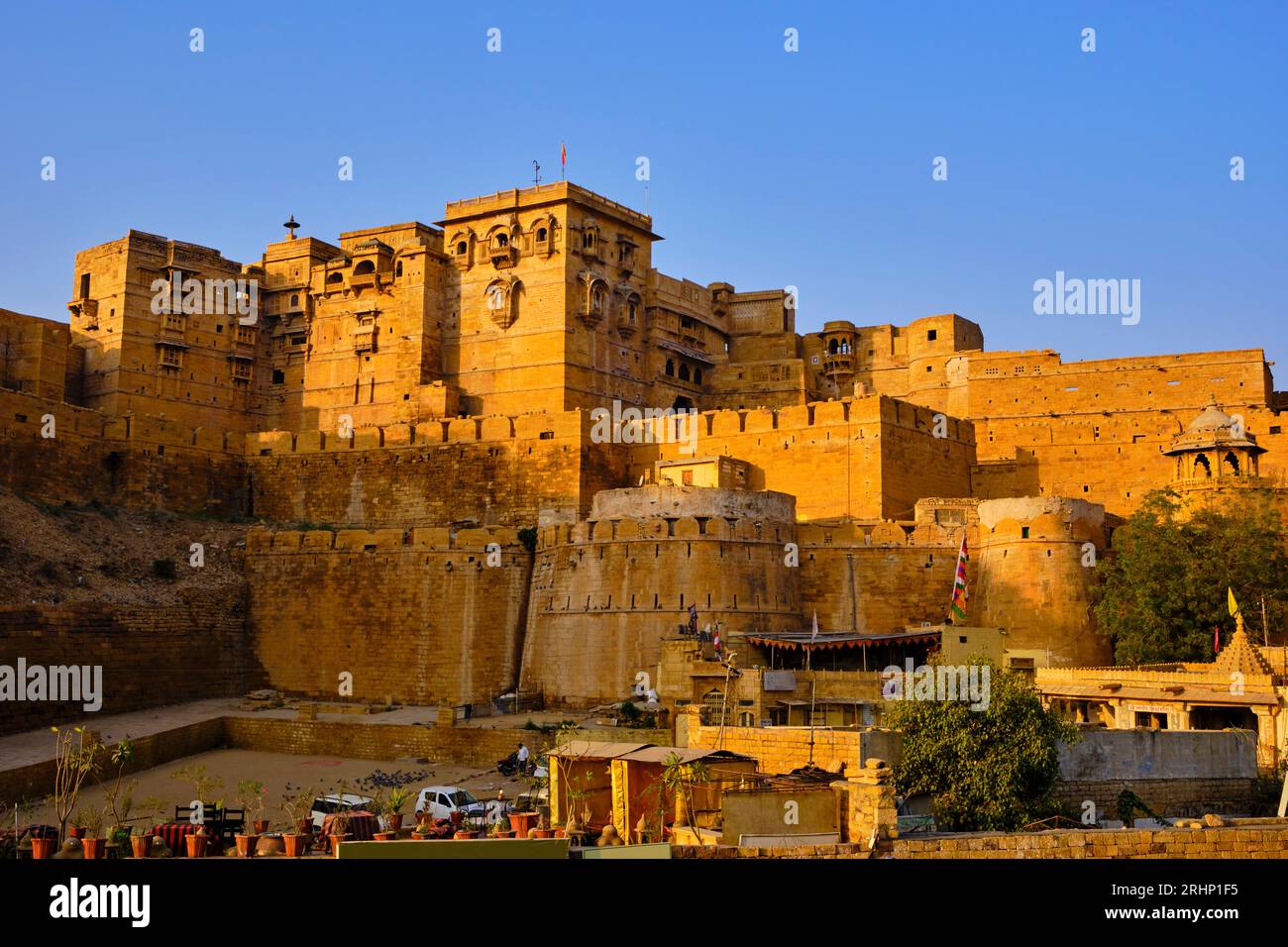 Inde, État du Rajasthan, colline du Rajasthan classée au patrimoine mondial de l'UNESCO, Jaisalmer, la forteresse Banque D'Images