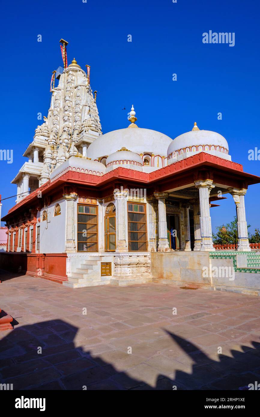 Inde, État du Rajasthan, Bikaner, Temple Seth Bhandasar Jain Banque D'Images