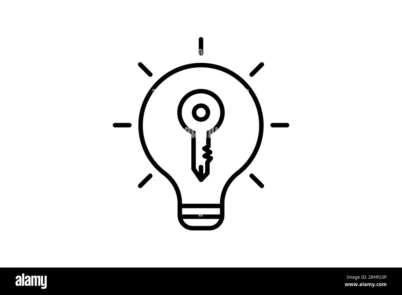 Icône idée clé. Icône associée à l'optimisation des moteurs de recherche. convient pour la conception de sites web, l'application, les interfaces utilisateur. style d'icône de ligne. Conception vectorielle simple e Illustration de Vecteur