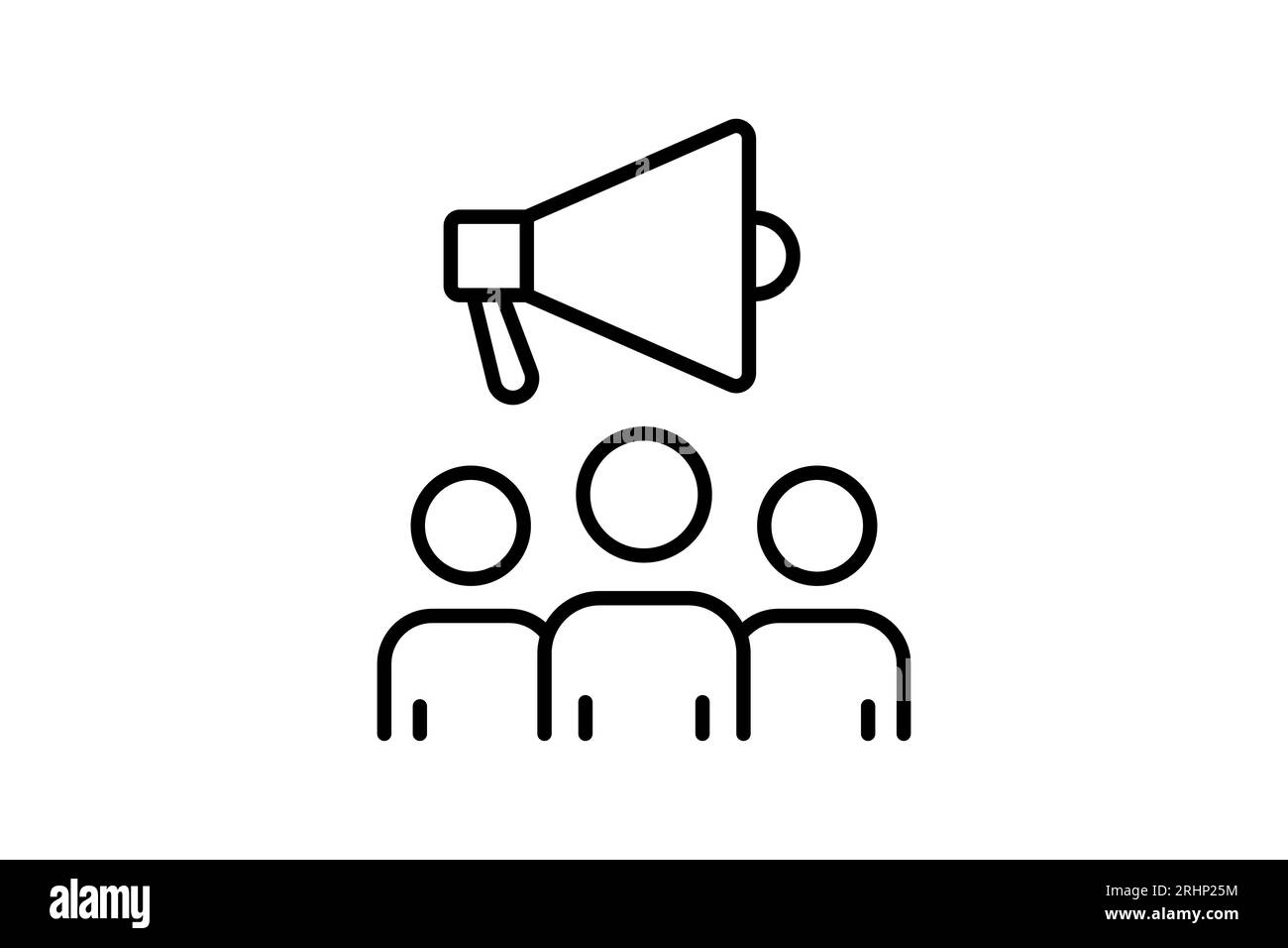 Icône de marketing d'affiliation. Icône associée à l'optimisation des moteurs de recherche. convient pour la conception de sites web, l'application, les interfaces utilisateur. style d'icône de ligne. Vect. Simple Illustration de Vecteur
