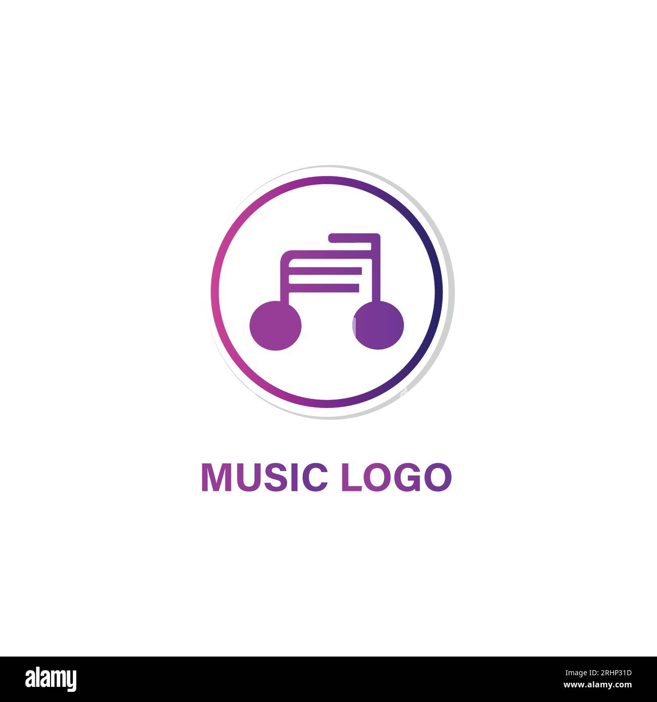 Logo de vecteur de musique graphique abstrait moderne Illustration de Vecteur