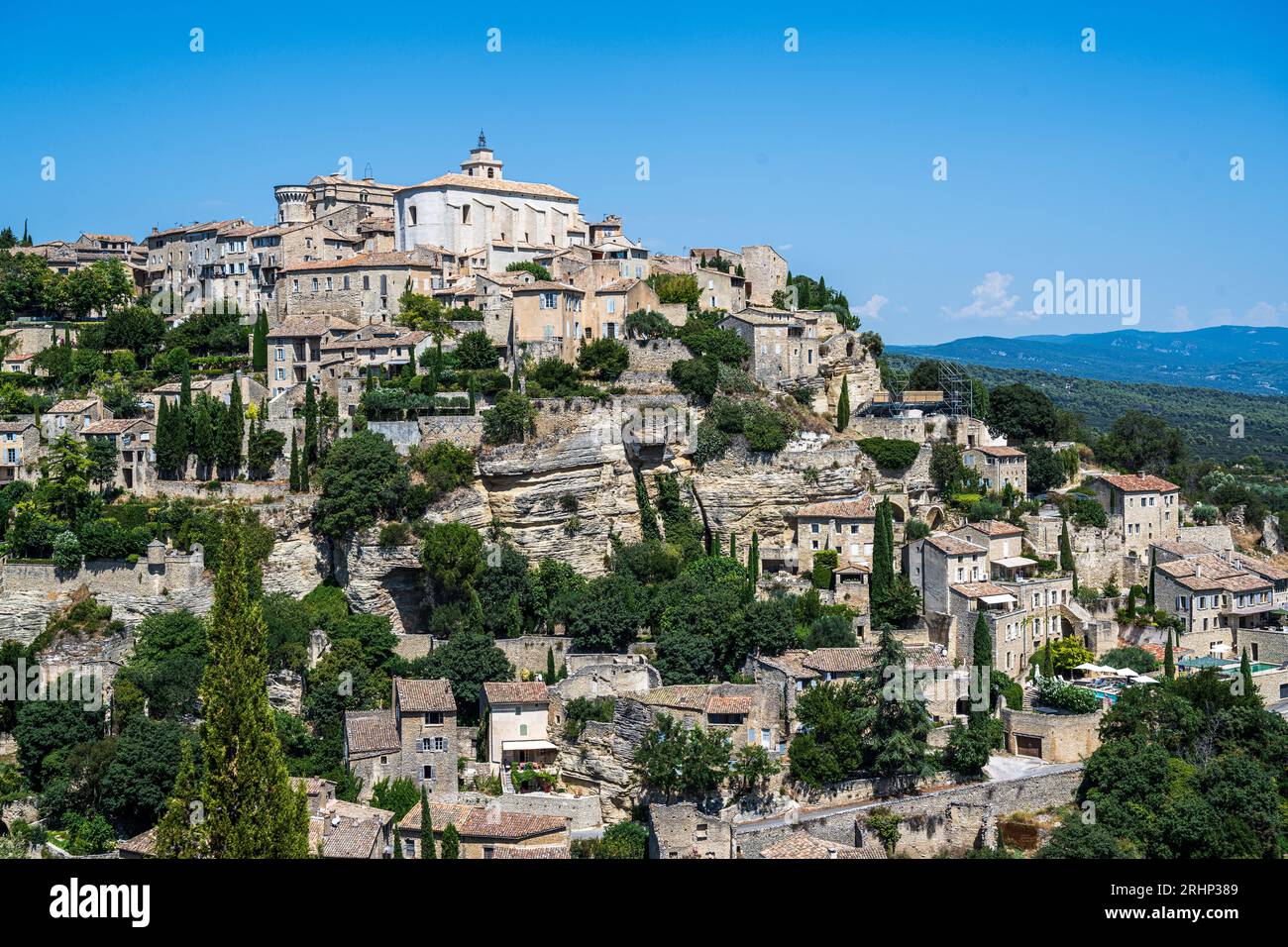 Provence, France -- 13 août 2023. Une photo du village de Gordes, Provence. Banque D'Images