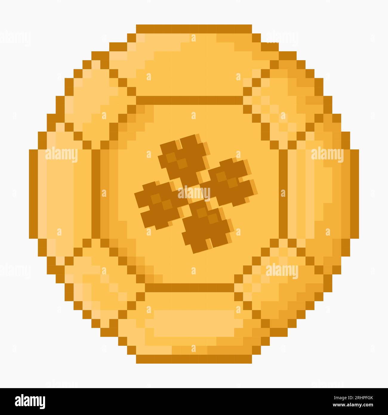 Jetons d'or pixel art poker. Jetons de casino chanceux Illustration de Vecteur