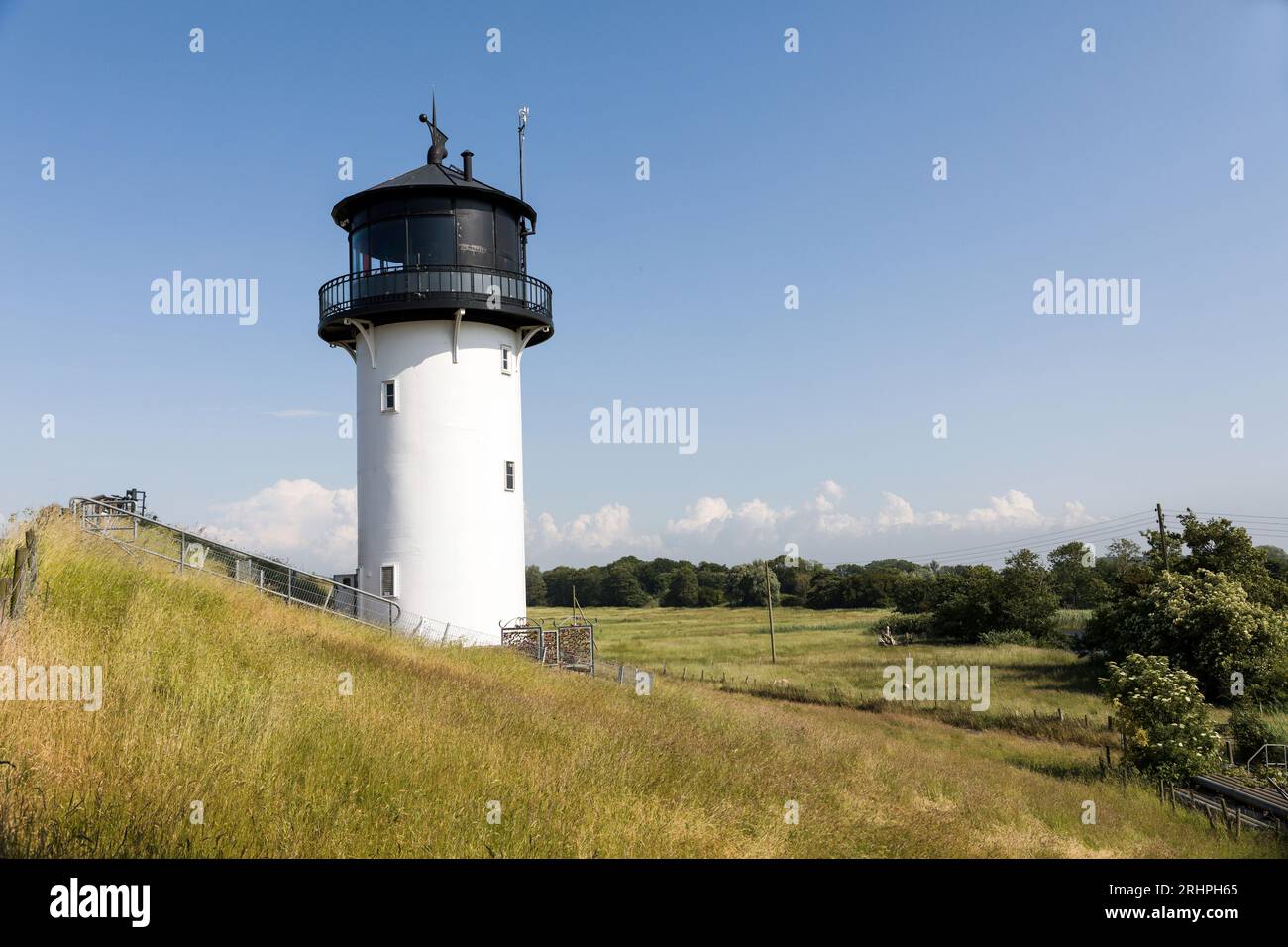 Berta, Dicke phare Altenbruch, Cuxhaven, Basse-Saxe, Allemagne Banque D'Images