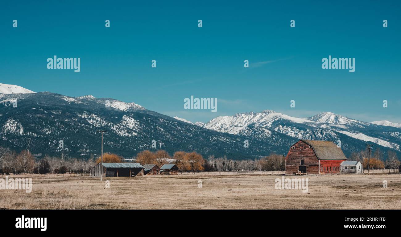 Quelque part dans le Montana Banque D'Images