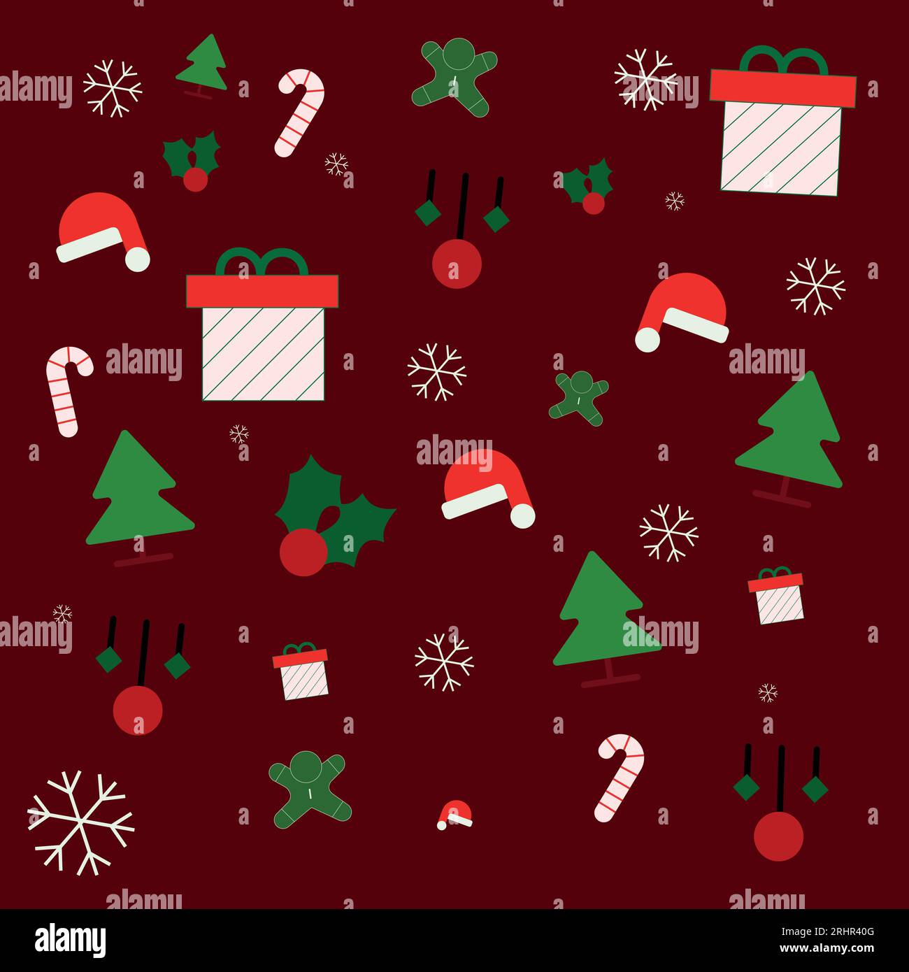 Motif de Noël mignon. Illustration vectorielle transparente. Illustration de Vecteur