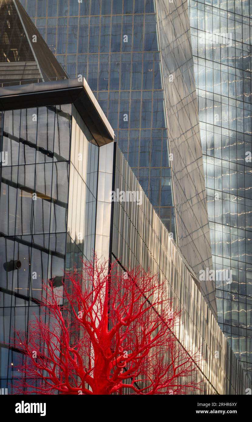 Sculpture d'un vieil arbre sur la High Line à Manhattan NYC Banque D'Images