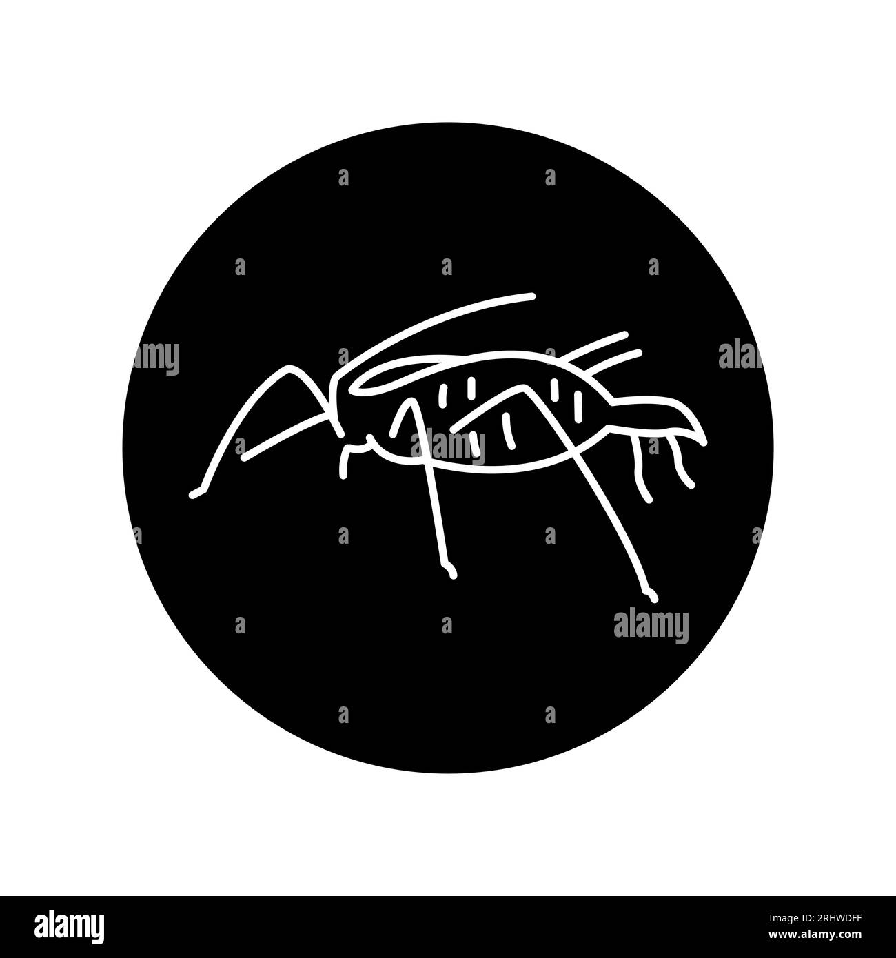 Icône de la ligne noire du puceron. Pictogramme pour page Web, application mobile, Promo. Illustration de Vecteur