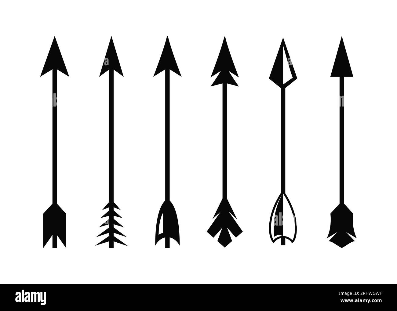 Vecteur flèche archer guerrier arme cible indian plume chasse symbole arc de longueur tir à l'arc flèche médiévale icône. Illustration de Vecteur