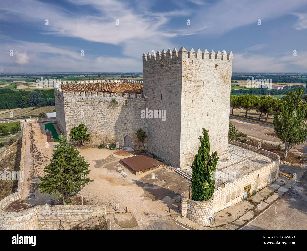 Château Monzón de Campos à Palencia, Espagne Banque D'Images