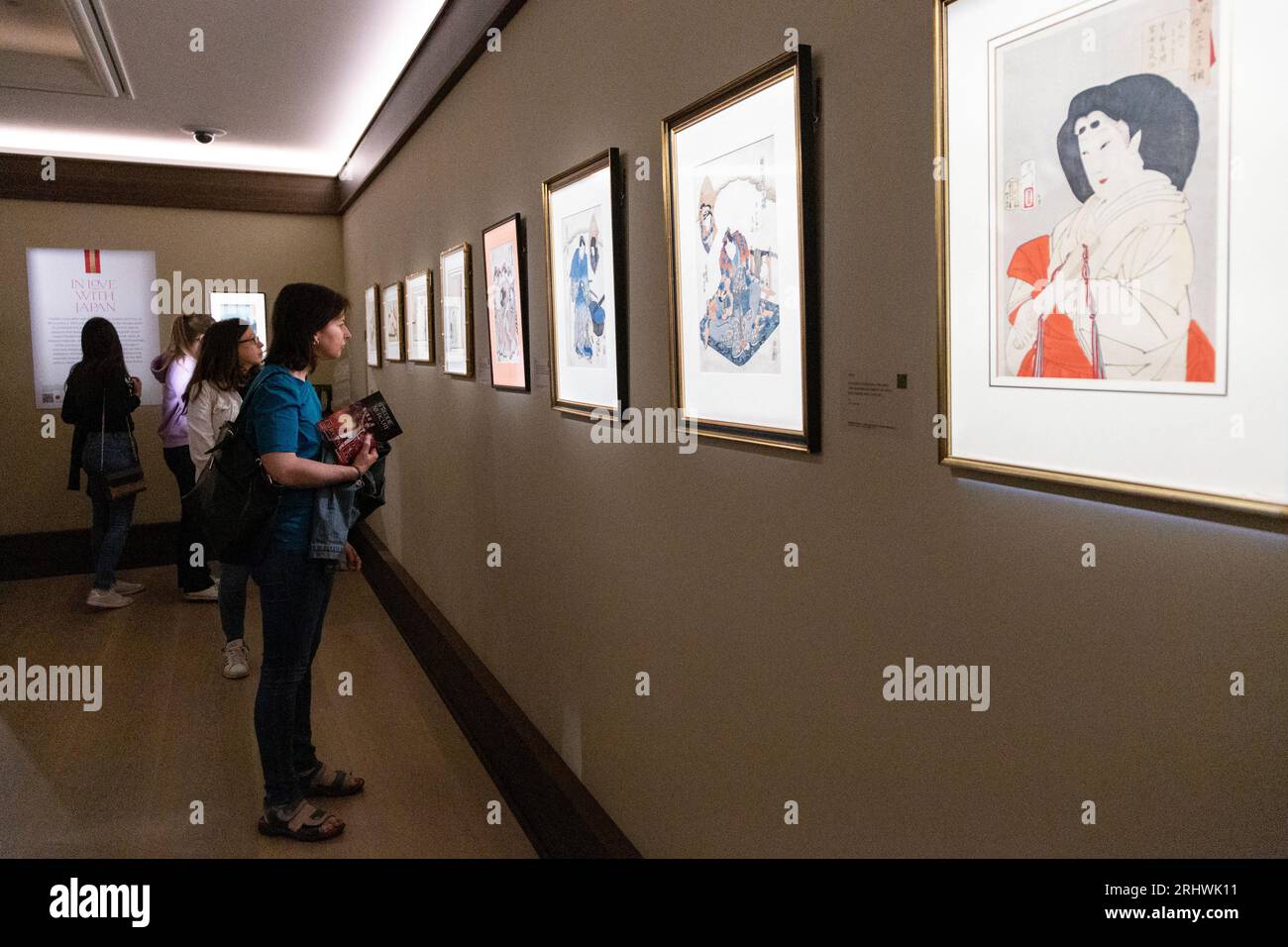 Gravures japonaises sur bois appartenant à Freddie Mercury à l'exposition Sotheby's A World of HIS Own, Londres, Royaume-Uni Banque D'Images