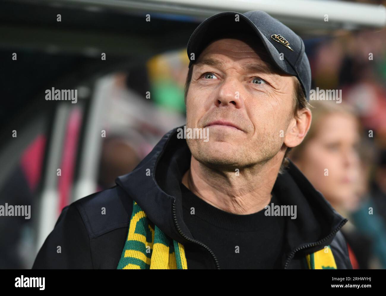 Brisbane, Australie. 19 août 2023. L'entraîneur-chef de l'Australie Tony Gustavsson est vu lors du match de troisième place entre la Suède et l'Australie à la coupe du monde féminine de la FIFA 2023 à Brisbane, Australie, le 19 août 2023. Crédit : Guo Lei/Xinhua/Alamy Live News Banque D'Images