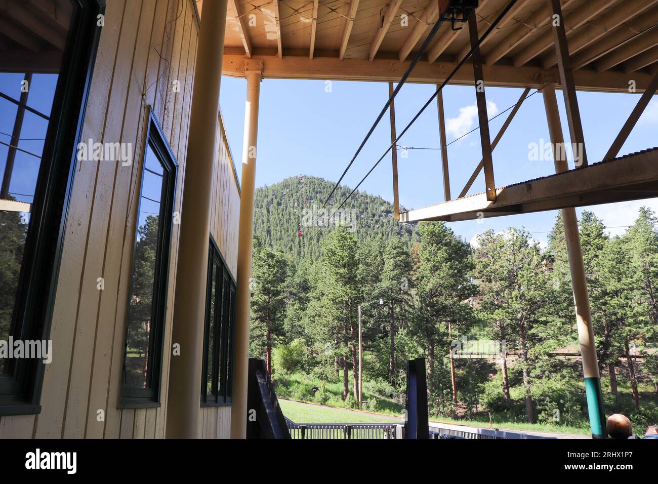 Photos de voiture de tramway Estes Park Colorado Sky . Photo de haute qualité Banque D'Images