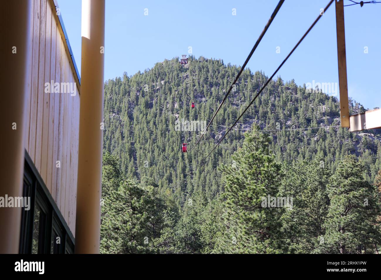 Photos de voiture de tramway Estes Park Colorado Sky . Photo de haute qualité Banque D'Images