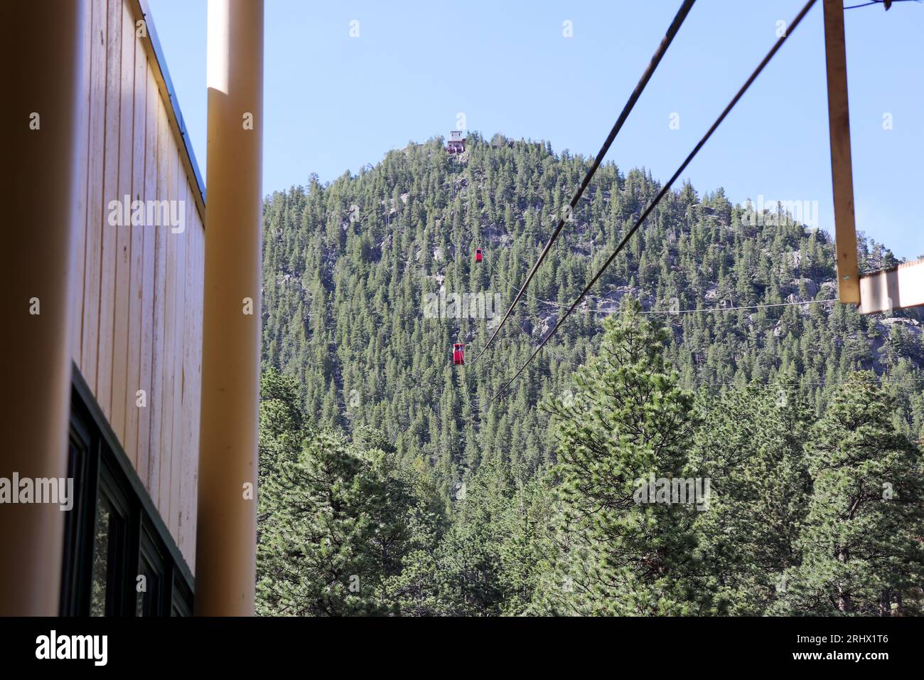 Photos de voiture de tramway Estes Park Colorado Sky . Photo de haute qualité Banque D'Images