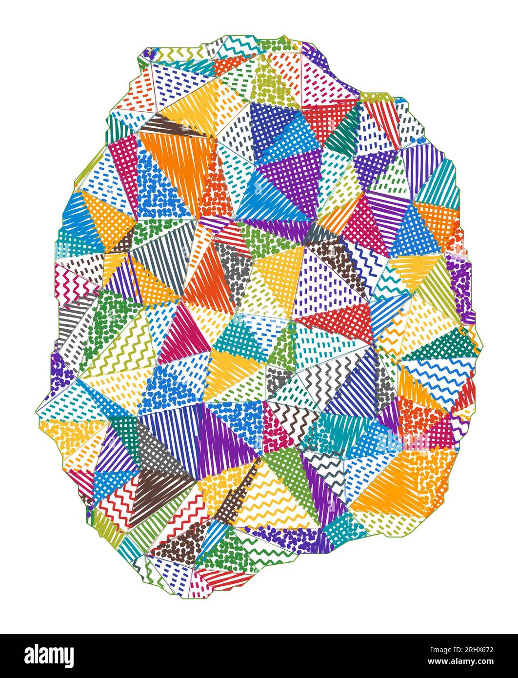 Carte de style enfant de Nevis. Polygones dessinés à la main en forme de Nevis. Illustration vectorielle. Illustration de Vecteur